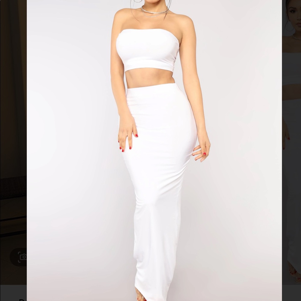 White skirt set